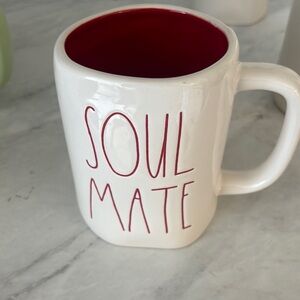 Soul Mate White and Red Mug